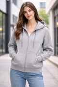 Relaxed Fit Kapüşonlu Kadın Sweatshirt 6925430 GRİ
