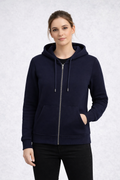 Relaxed Fit Kapüşonlu Fermuarlı Kadın Hırka 6925428 LACİVERT