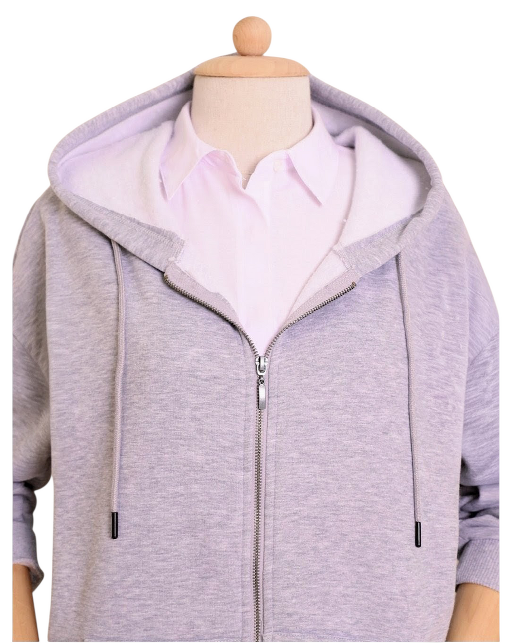 Relaxed Fit Kapüşonlu Fermuarlı Erkek Hırka 6925427 GRİ