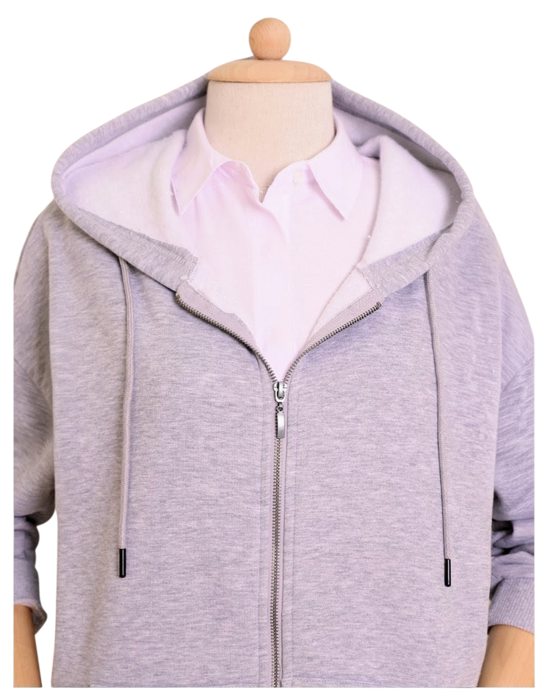 Relaxed Fit Kapüşonlu Fermuarlı Erkek Hırka 6925427 GRİ