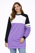 Kadın Renk Bloklu Spor Sweatshirt