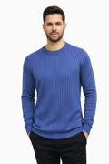 Fitilli Bisiklet Yaka Erkek Kazak 6925469 MAVİ