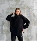 Relaxed Fit Kapüşonlu Kadın Sweatshirt 6925430 SİYAH